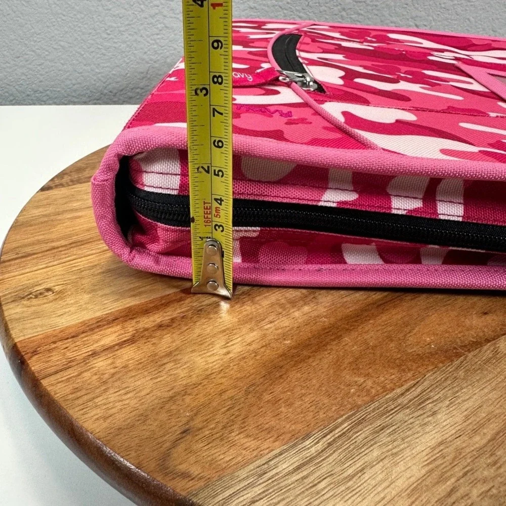 VTG Y2K Old Navy Pink Floral Camo Zip 3 Ring Binder Y2K 2005 School Office‎ NWOT